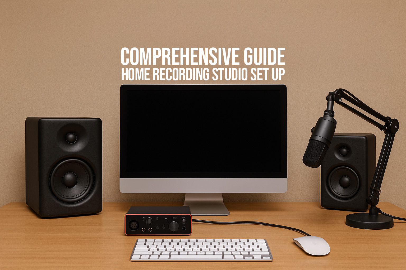 Featured Image blog post: Budget Home Recording Studio Setup: Pro Audio for Less Cash.