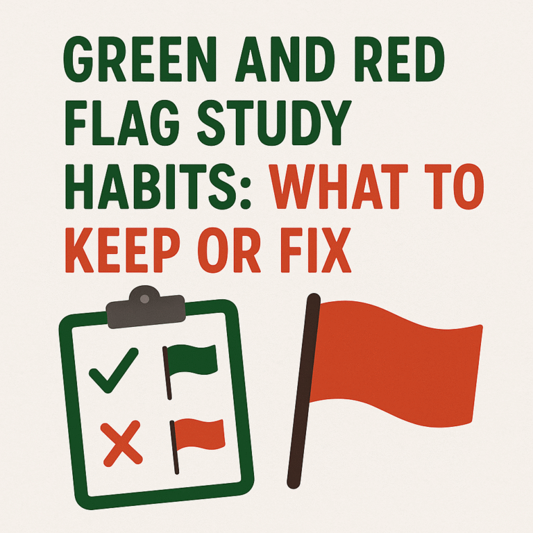 Green and Red Flag Study Habits: What to Keep or Fix